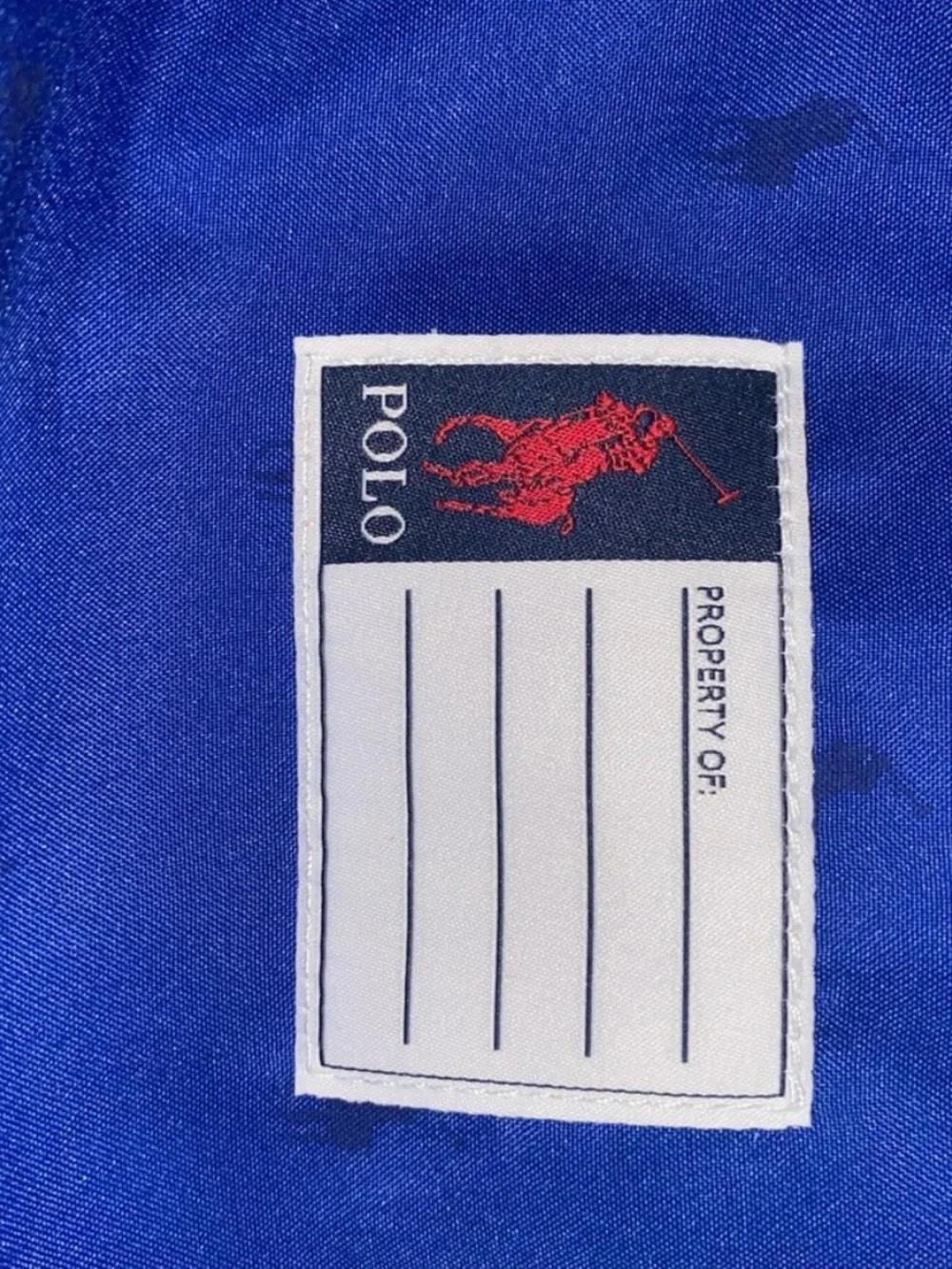 Ralph Lauren Blue and Orange 'R' Canvas Backpack